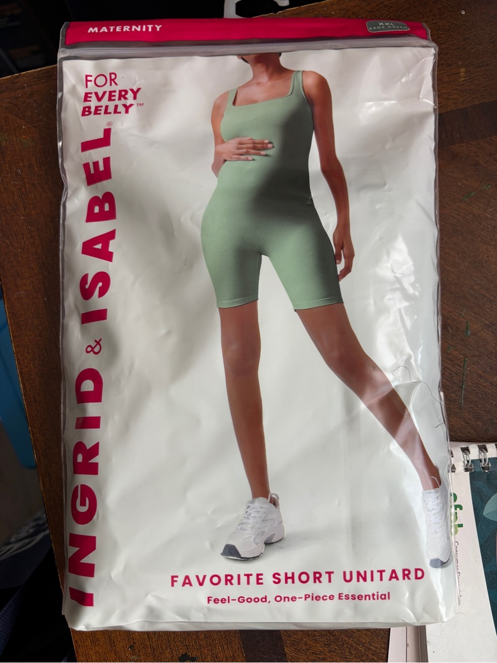 Ingrid & Isabel Light Green Maternity Bike Shorts Unitard